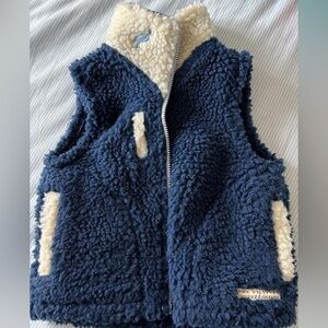 The Beaufort Bonnet Company Navy Sherpa Vest with Cream Trim